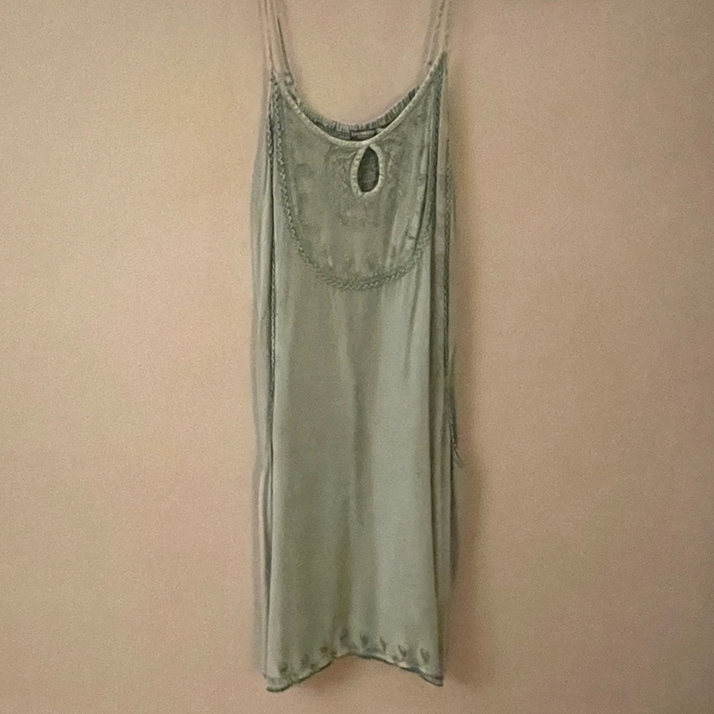Earthbound pale green mini dress, size L.